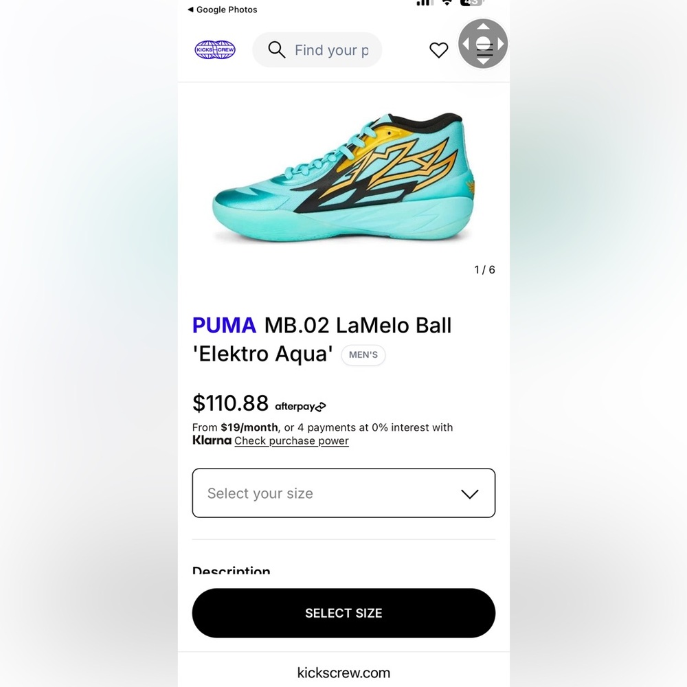 Men's Puma MB.02 Honeycomb Melo Basketball Shoes 10 Elektro Aqua 377590 01 - Picture 3 of 14
